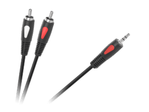 Cabletech Aux Kabel - Eco-Line - 3.5mm Jack (m) naar L/R (RCA) (m) - 3 meter - Zwart
