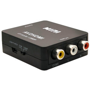 AV naar HDMI Converter - RCA naar HDMI Adapter - 720P/1080P Upscaler - USB Voeding - Voor TV, DVD, Gameconsole & VCR - Zwart