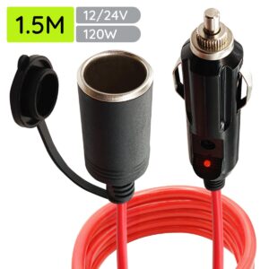 ProRide Sigarettenaansteker Verlengkabel + Beschermdop 10A 12-24V - 1.5 meter - Rood