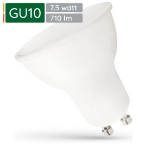 Spectrum LED Lamp GU10 7.5W - 230V - 710 Lumen - 3000K Warm Wit - Gezellig licht - Energiezuinig - 1 stuks