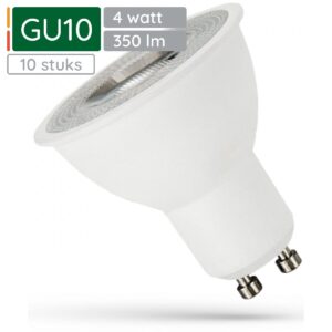Spectrum LED Lamp GU10 230V 4W - 350 Lumen - 6000K Koud wit - Helder daglicht - Energiezuinig - 10 stuks