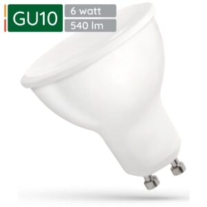 Spectrum LED Lamp GU10 6W - 230V - 540 Lumen - 6000K Koud wit - Helder daglicht - Energiezuinig - 1 stuks