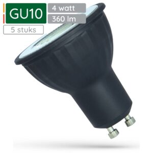 Spectrum LED Lamp GU10 4W - 230V - 360 Lumen - 3000K Warm Wit - Gezellig licht - Energiezuinig - 5 stuks
