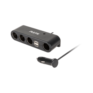 Peiying Basic Auto Sigarettenaansteker Splitter - 4x 12V Poorten - 2x USB-A - Max. 60W - Zwart