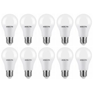 Asalite LED Lamp A60 E27 Fitting - 9W = 60W - 810 Lumen - 3000K Warm Wit Licht - Niet Dimbaar - 220-240V - Energiezuinig - 10 stuks