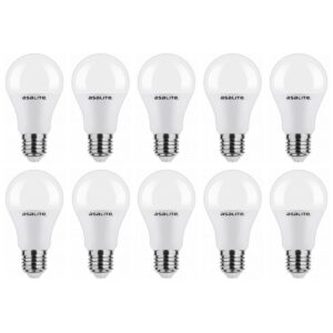 Asalite LED Lamp A60 E27 Fitting - 12W = 82W - 1200 Lumen - 6500K Koud Wit Daglicht - Niet Dimbaar - 220-240V - Energiezuinig - 10 stuks