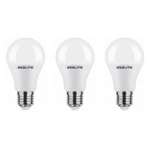 Asalite LED Lamp A60 E27 Fitting - 9W = 60W - 820 Lumen - 6500K Koud Wit Daglicht - Niet Dimbaar - 220-240V - Energiezuinig - 3 stuks