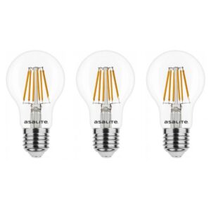 Asalite LED Lamp A60 E27 Fitting - 6W = 50W - 660 Lumen - 2700K Warm Wit Licht - Niet Dimbaar - 220-240V - Energiezuinig - 3 stuks