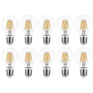 Asalite LED Lamp A60 E27 Fitting - 6W = 50W - 660 Lumen - 4000K Neutraal Wit Licht - Niet Dimbaar - 220-240V - Energiezuinig - 10 stuks