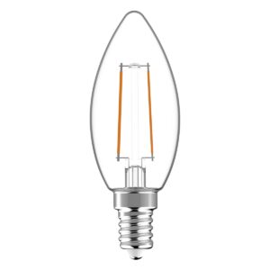 Avide E14 LED Filament Lamp 2.5W - 250lm - 2700K - Extra Warm Wit - LED Kaarslamp B35 - Vervangt 25W Gloeilamp