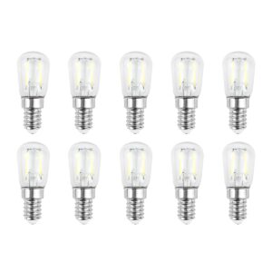 Avide E14 LED Filament Koelkastlampjes 2W - 220lm - 4000K - Neutraal Wit - LED Koelkast T26 - Vervangt 20W Gloeilamp - 10 stuks
