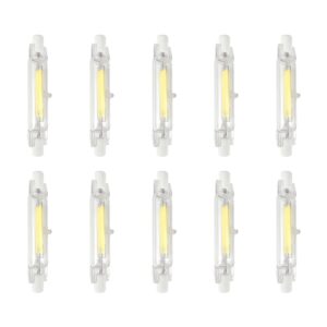 Avide R7s LED Staaflamp 78mm - 5W 220-240V - 4000K - 500lm - LED Lampjes Insteek - Wit licht - Vervangt 42W lamp - 10 stuks