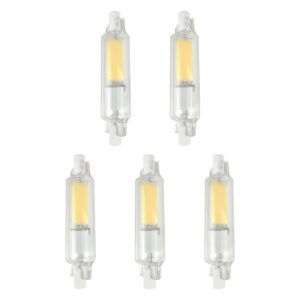 Avide R7s LED Staaflamp Dimbaar 78mm - 5W 220-240V - 4000K - 500lm - LED Lampjes Insteek - Wit licht - Vervangt 42W lamp - 5 stuks