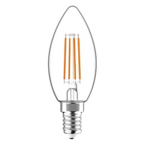Avide E14 LED Filament Lamp 4.5W - 270lm - 2700K - Extra Warm Wit - LED Kaarslamp B35 - Vervangt 40W Gloeilamp