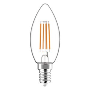 Avide E14 LED Filament Lamp 5.9W - 250lm - 4000K - Neutraal Wit - Dimbaar - LED Kaarslamp B35 - Vervangt 60W Gloeilamp
