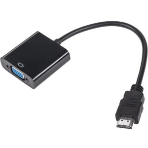 Cabletech Video Adapter - HDMI (m) naar VGA + Audio (v) - Zwart