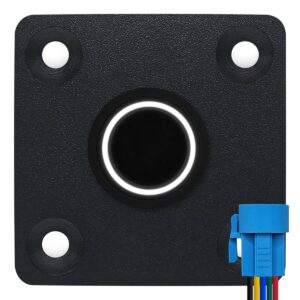 ProRide Metalen drukschakelaar Inbouwpaneel 12V ON-OFF - 16mm - met Aansluitkabel - 12V/24V - LED indicatie Wit