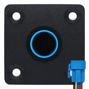 ProRide Metalen drukschakelaar Inbouwpaneel 12V ON-OFF - 16mm - met Aansluitkabel - 12V/24V - LED indicatie Blauw