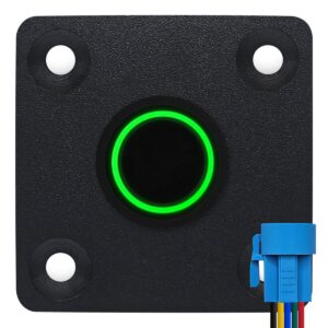 ProRide Metalen drukschakelaar Inbouwpaneel 12V ON-OFF - 16mm - met Aansluitkabel - 12V/24V - LED indicatie Groen