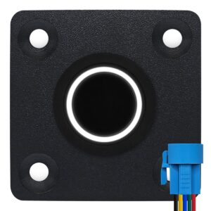 ProRide Metalen drukschakelaar Inbouwpaneel 12V ON-OFF - 19mm - met Aansluitkabel - 12V/24V - LED indicatie Wit