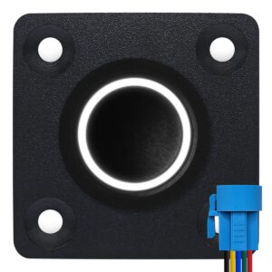 ProRide Metalen drukschakelaar Inbouwpaneel 12V ON-OFF - 22mm - met Aansluitkabel - 12V/24V - LED indicatie Wit