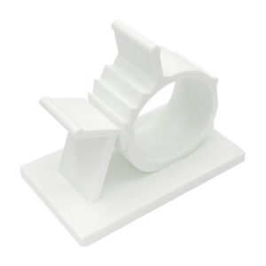 Kabelklemmen zelfklevend - Geschikt voor kabeldikte 17-20mm - Voor bureau en tafel - 42x25x37mm - Wit - 5 stuks