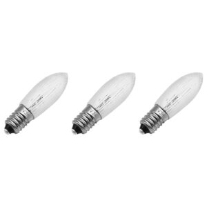 Reserve Kerstlampjes E10 - 3 stuks - Gloeilamp - 12V/3W - Warm Wit Licht - 2200K - 13 Lumen - Dimbaar - Helder