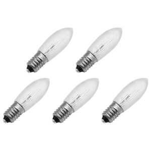 Reserve Kerstlampjes E10 - 5 stuks - Gloeilamp - 8V/3W - Warm Wit Licht - 2200K - 13 Lumen - Dimbaar - Helder