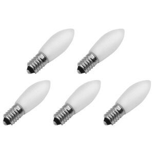 Reserve Kerstlampjes E10 - 5 stuks - Gloeilamp - 48V/3W - Warm Wit Licht - 2200K - 13 Lumen - Dimbaar - Mat