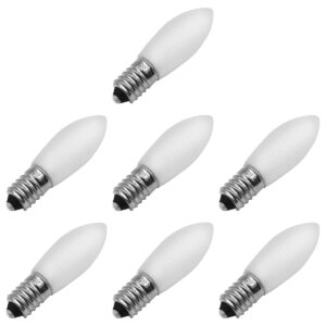 Reserve Kerstlampjes E10 - 7 stuks - Gloeilamp - 19V/3W - Warm Wit Licht - 2200K - 13 Lumen - Dimbaar - Mat