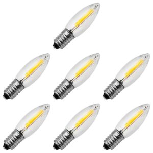 Reserve Kerstlampjes E10 LED Filament - 7 stuks - 10-55V - 0.2W - Warm Wit Licht - 2200K - Helder