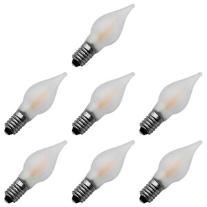 Reserve Kerstlampjes E10 LED Filament - 7 stuks - 10-55V - 0.2W - Warm Wit Licht - 2200K - Mat - Klassiek model