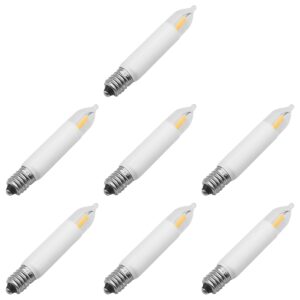 Reserve Kerstlampjes E10 LED Filament Kaars - 7 stuks - 10-55V - 0.2W - 2200K - 6.5cm - Warm Wit Licht