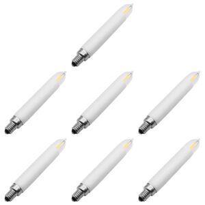 Reserve Kerstlampjes E10 LED Filament Kaars - 7 stuks - 10-55V - 0.2W - 2200K - 10.5cm - Warm wit licht