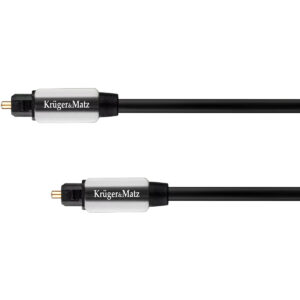 Krüger&Matz Optische Audio Kabel - SPDIF (m) naar SPDIF (m) - 2 meter - Zwart
