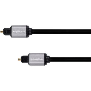 Krüger&Matz Basic Optische Audio Kabel - SPDIF (m) naar SPDIF (m) - 0.5 meter - Zwart