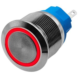ProRide Metalen Drukschakelaar 220V ON-OFF - 22mm - Aan/uit schakelaar - Spatwaterdicht - LED Indicatie Rood