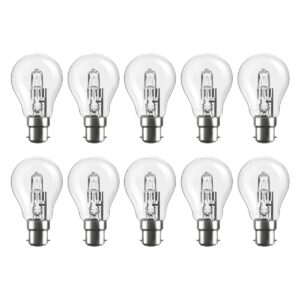 Modee B22 Halogeen Lamp Dimbaar 52W ECO - 815lm - 2700K - Warm Wit - ECO Halogeen Globe A55 - 10 stuks