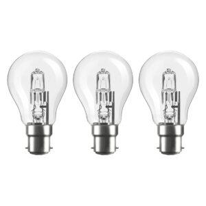 Modee B22 Halogeen Lamp Dimbaar 52W ECO - 815lm - 2700K - Warm Wit - ECO Halogeen Globe A55 - 3 stuks