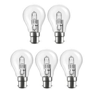 Modee B22 Halogeen Lamp Dimbaar 70W ECO - 1179lm - 2700K - Warm Wit - ECO Halogeen Globe A55 - 5 stuks
