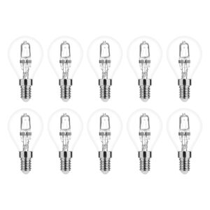 Modee E14 Halogeen Lamp Dimbaar 28W ECO - 370lm - 2700K - Warm Wit - ECO Halogeen Globe Mini P45 - 10 stuks