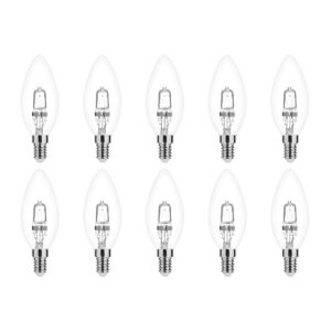 Modee E14 Halogeen Lamp Dimbaar 28W ECO - 370lm - 2700K - Warm Wit - ECO Halogeen Kaarslamp - 10 stuks