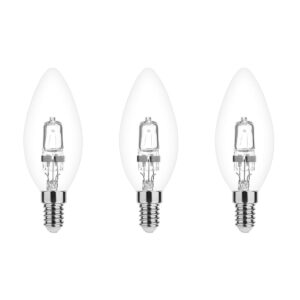 Modee E14 Halogeen Lamp Dimbaar 28W ECO - 370lm - 2700K - Warm Wit - ECO Halogeen Kaarslamp - 3 stuks