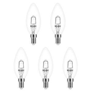 Modee E14 Halogeen Lamp Dimbaar 28W ECO - 370lm - 2700K - Warm Wit - ECO Halogeen Kaarslamp - 5 stuks