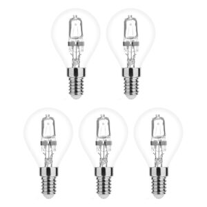 Modee E14 Halogeen Lamp Dimbaar 42W ECO - 624lm - 2700K - Warm Wit - ECO Halogeen Globe Mini P45 - 5 stuks