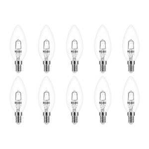 Modee E14 Halogeen Lamp Dimbaar 42W ECO - 624lm - 2700K - Warm Wit - ECO Halogeen Kaarslamp - 10 stuks