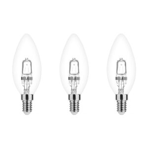 Modee E14 Halogeen Lamp Dimbaar 42W ECO - 624lm - 2700K - Warm Wit - ECO Halogeen Kaarslamp - 3 stuks