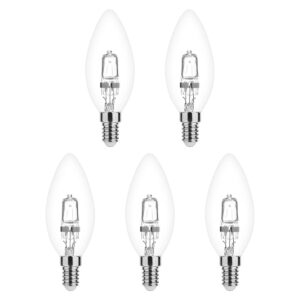 Modee E14 Halogeen Lamp Dimbaar 52W ECO - 815lm - 2700K - Warm Wit - ECO Halogeen Kaarslamp - 5 stuks