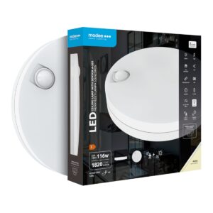 Modee Plafondlamp LED - ø 33.6cm - 18W - Plafonnière - Neutraal Wit Licht - Rond - Hout - 2 Stuks