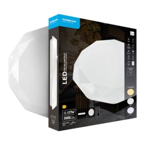 Modee Plafondlamp Diamand LED met Afstandbediening - ø 40cm - 24W - Plafonnière - Instelbare Kleurtemperatuur - 2 Stuks